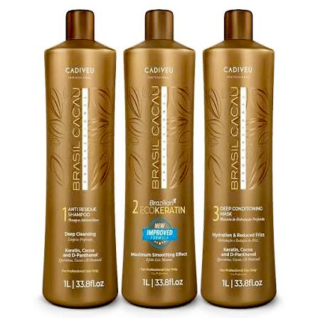 Cadiveu Brasil Cacau Eco Keratin Kit 3 x 1L / 33.8oz